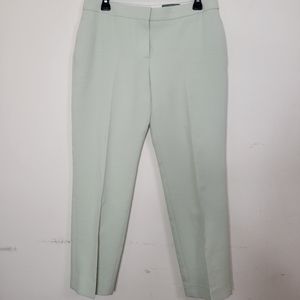 Alexander McQueen light wool silk trouser in mint green size 42 NWT